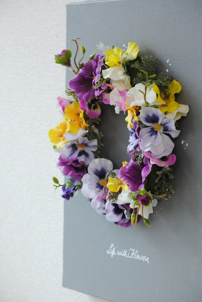 フラワーキャンバスリース