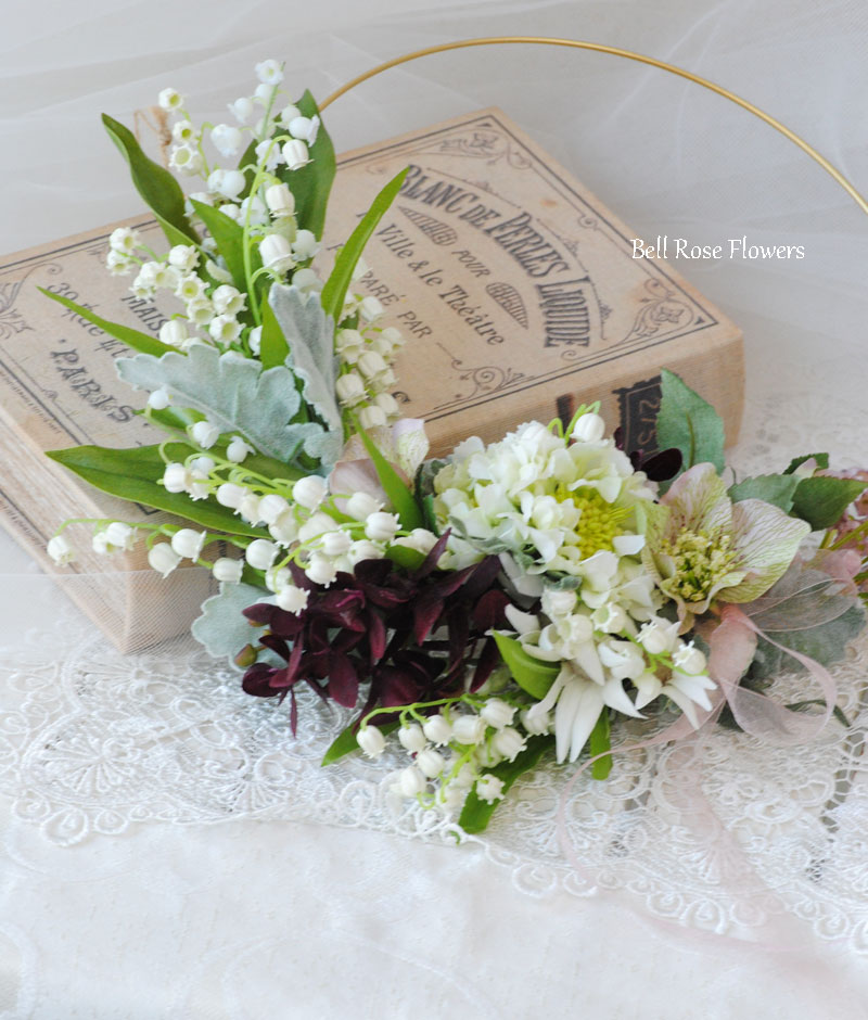 三日月リース花材