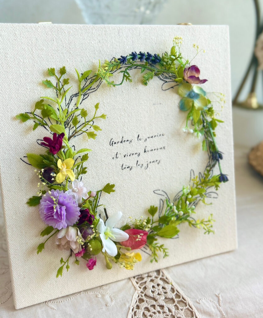 リース柄キャンバス