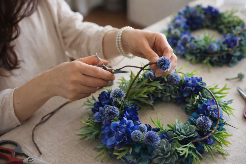 リース製作手元